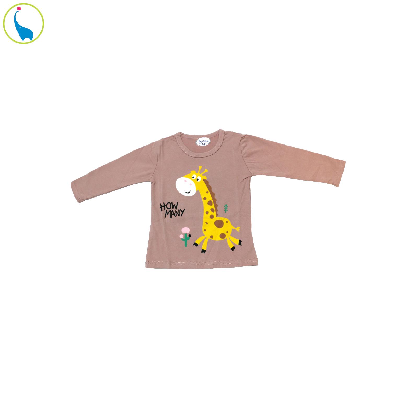 ست تی شرت و شلوار دخترانه مدل giraffe کد 1029